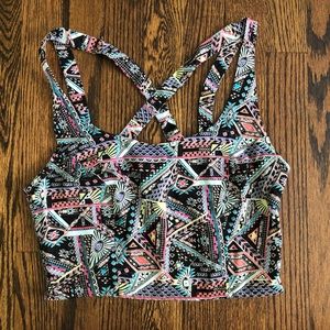 Aztec Printed Crop Top